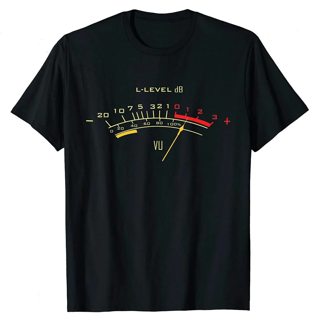 Funny Sound Engineer Analog VU Meter T-Shirt 100% Cotton O-Neck Summer Short Sleeve Casual Mens T-shirt Size S-3XL