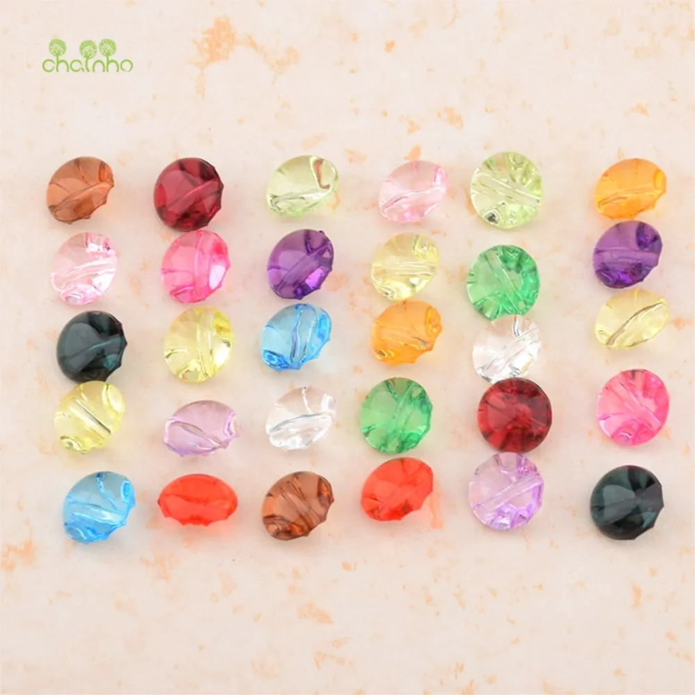 Chainho,Acrylic Crystal Transparent Button,12mm,15 Colors Aailable,50pcs,1 Holes,DIY Sewing Material,Shirts,Skirt Accessories,