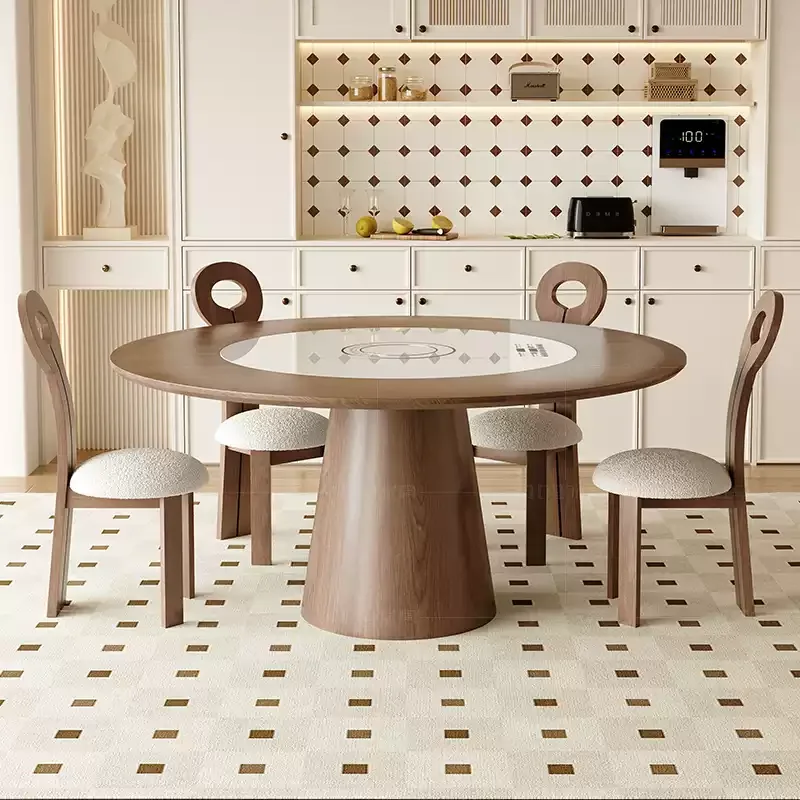 

White Table Eat Extendable Dining Round Small Table Final Tables Set Room Furniture Modern Luxury Mesa Cocina Rooms Wood