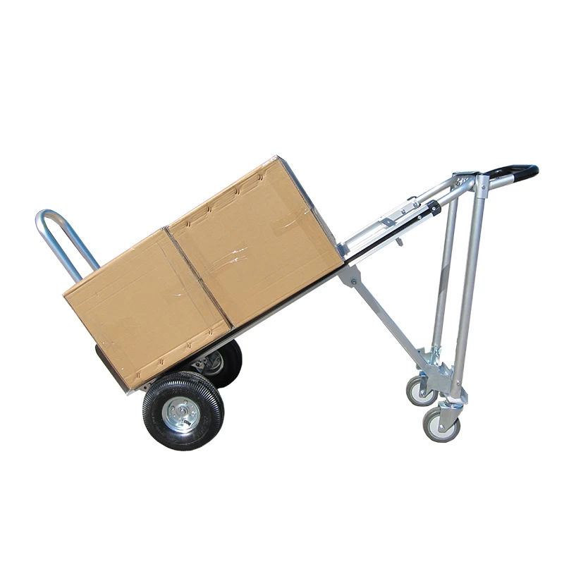 For Sale 4 Wheel Aluminum Ultimate 3 in 1 Folding Power Manual Pallet Trolley Lift Dolly