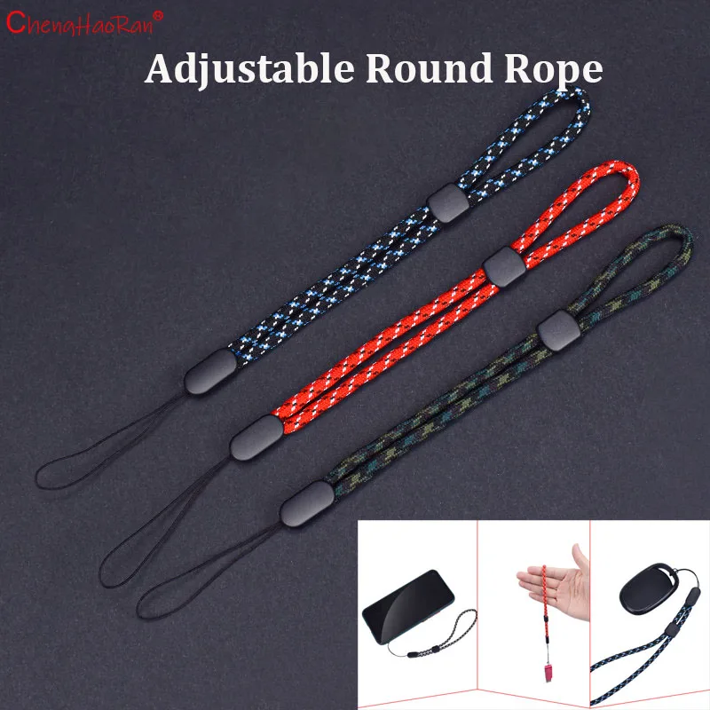 ChengHaoRan 1/3/5/10/20PCS Universal Adjustable Round Rope Hand Rope For Mobile USB Keychain Multi Purpose Protective Rope
