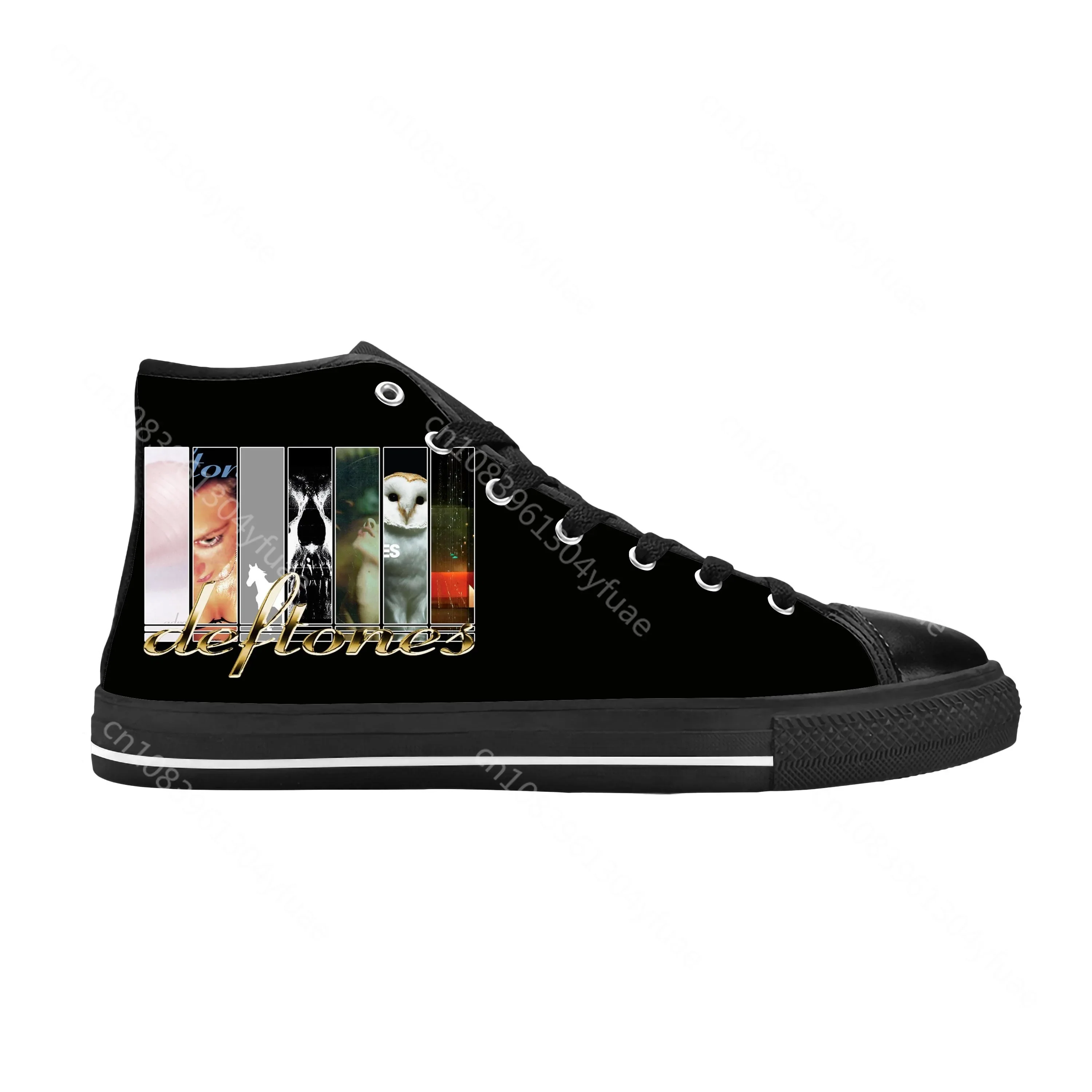 Hot Deftones Eagle Skull Skeleton Rock Band Music Casual Cloth Shoes High Top Comfortable Breathable 3D Print Men Women Sneakers