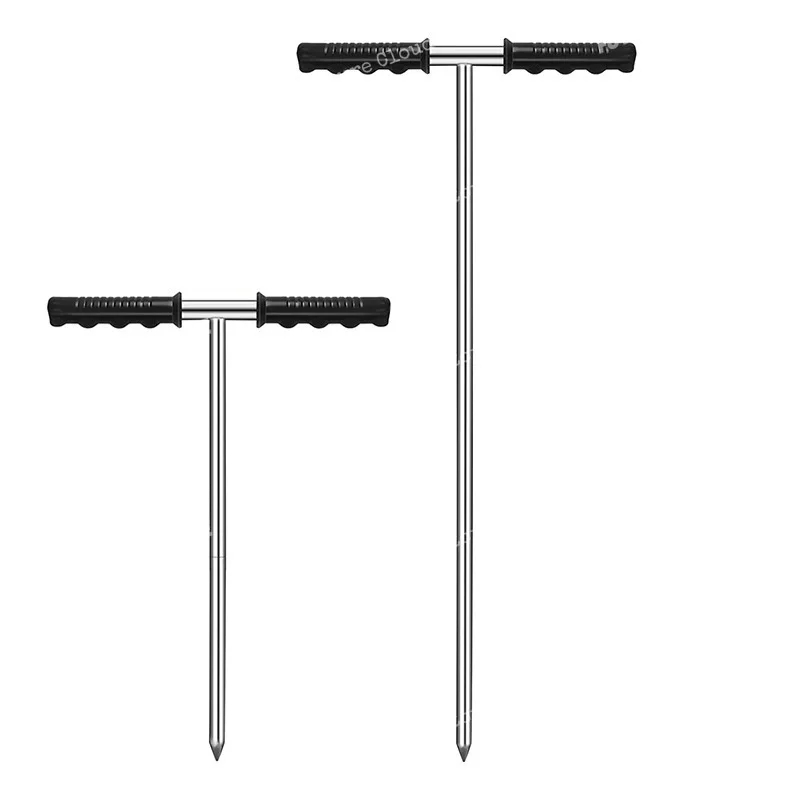 

Stainless Steel Soil Probe Rod Metal Soil Probe Adjustable T-Handle Grounding Rod Soil Probe