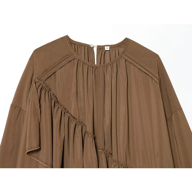 Frauen Bluse Chiffon Rüschen Casual Blusen Frau Langarm Shirt Und Bluse Frühling Elegante Blusen Für Frauen Neue