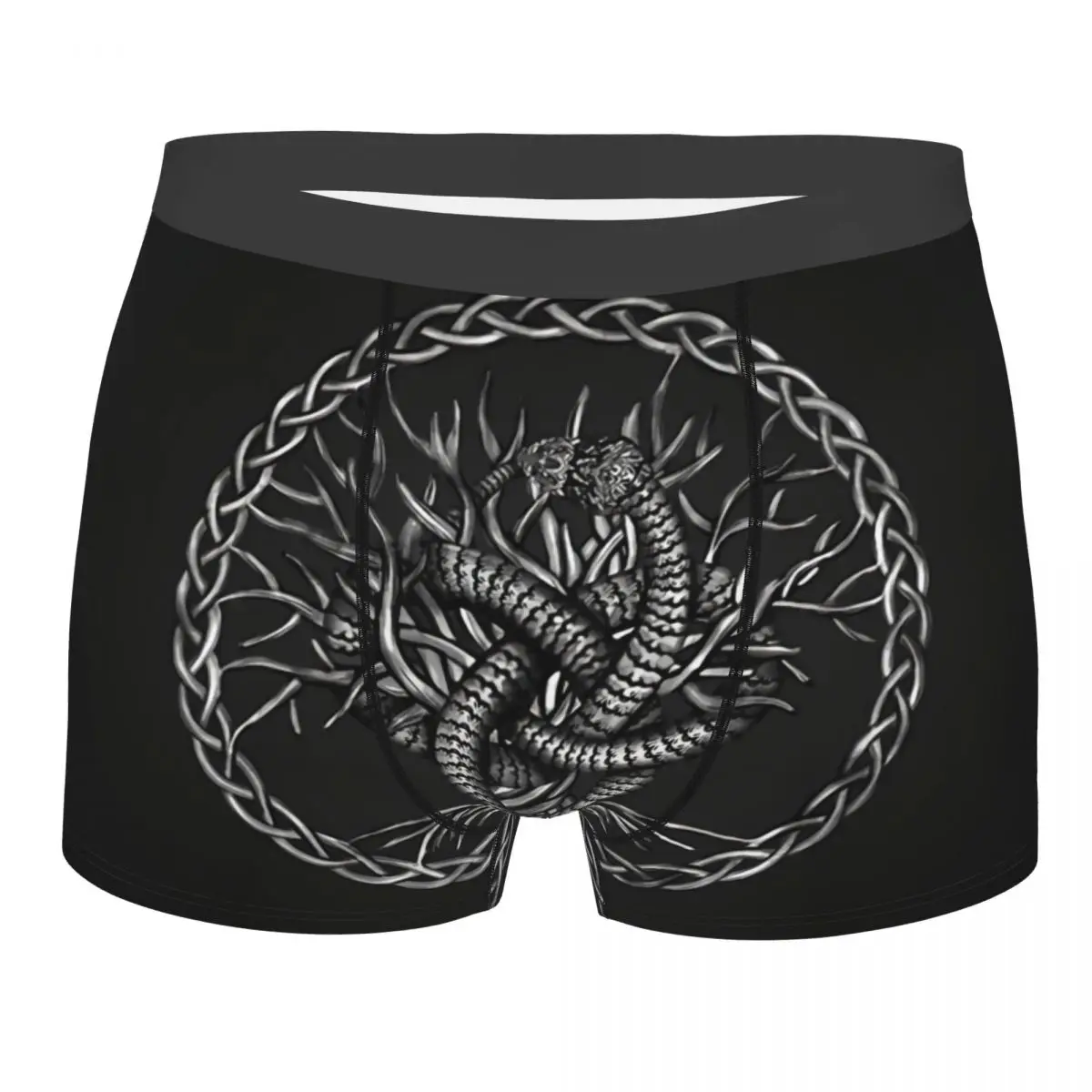 Ouroboros Celtic Knot With Tree Of Life Men Boxer Briefs Underwear Greek Viking Breathable Top Quality Sexy Shorts Gift Idea