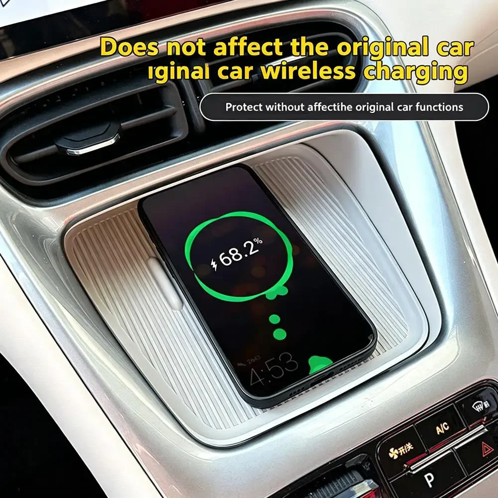 For 2026 Ora 5 Car Silicone Wireless Charging Pad Car Central Control Phone Pad Anti Slip Car Interior Accessories