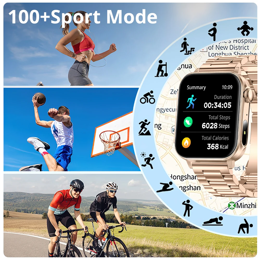 COLMI P80 Type-c Smartwatch الرجال النساء مدير الصحة بلوتوث دعوة IP67 مقاوم للماء مصباح يدوي ساعة ذكية للهاتف Xiaomi iOS