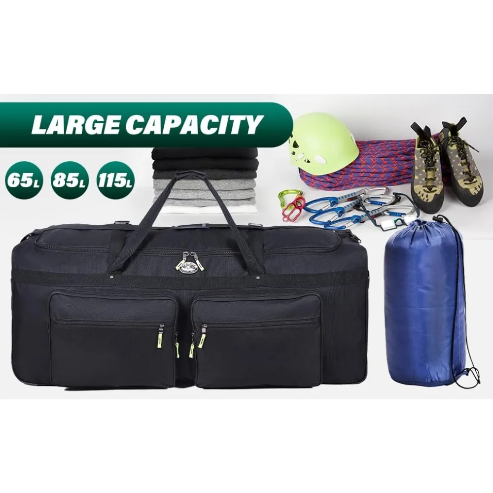 Gilbins Camp 1800 Denier صندوق ناعم شديد التحمل مع حزام كتف (بدون تطريز، 52x18x20 18,720 Cu. بوصة.)