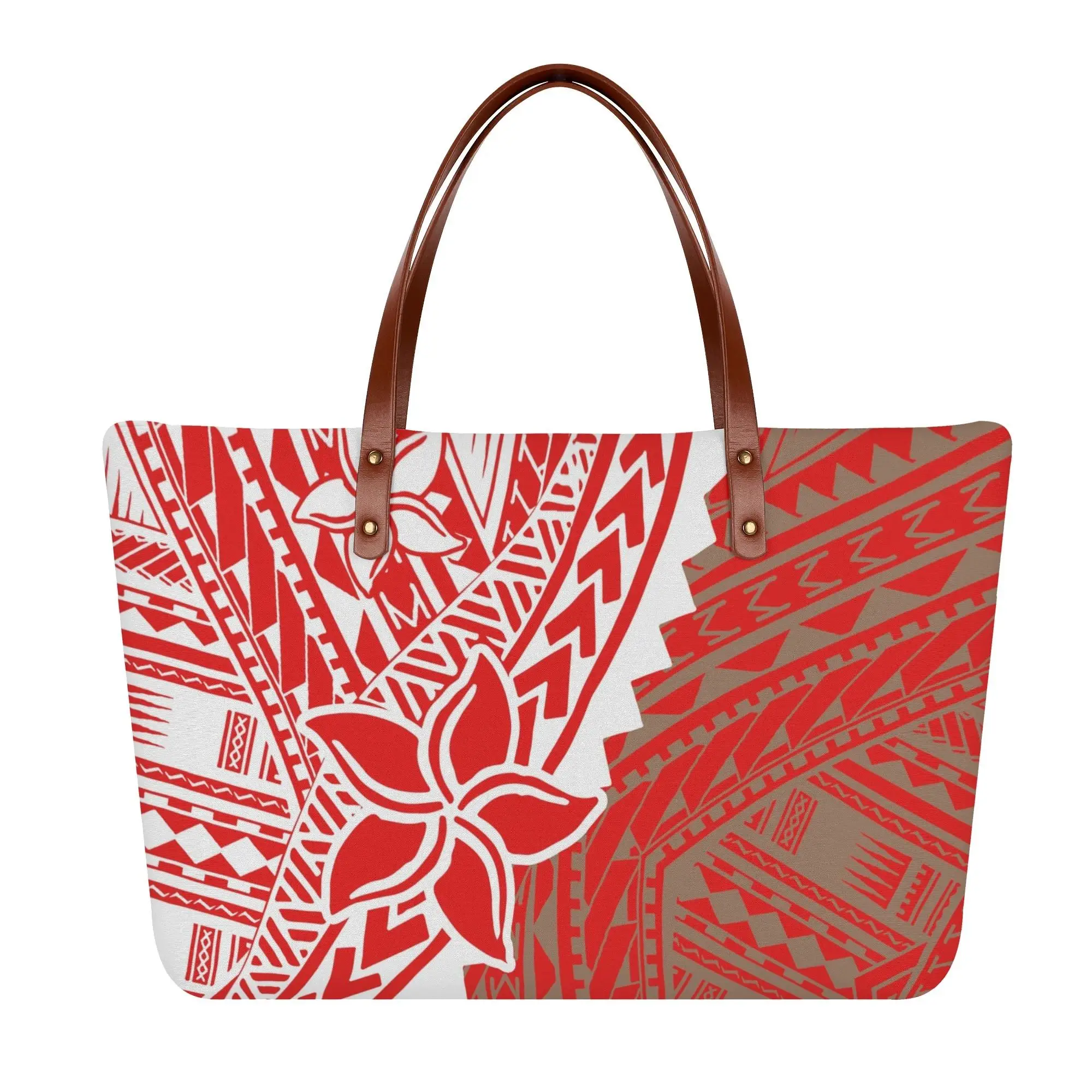 

Samoa Tribal Flower Print Women'S Handbag Polynesian Handbag Large Capacity Travel Storage Bag 2025 New Model