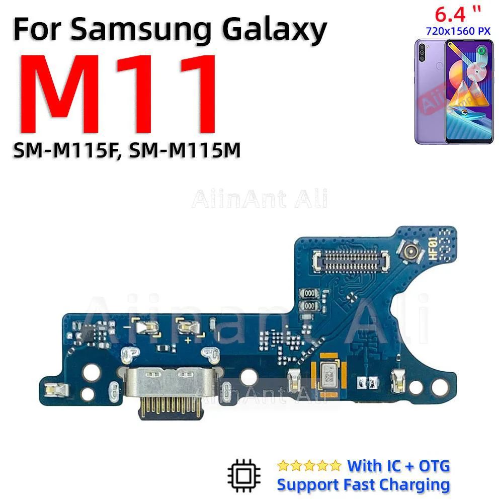 Dock USB Charger Board Connector Charging Port Flex Cable For Samsung Galaxy M01 M01s M02 M02s M04 M10 M10s M11 M12 M13 M13 M14