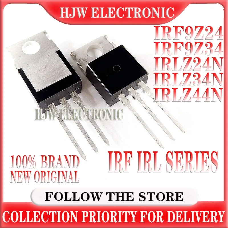 10pcs Irf9z24 Irf9z34 Irlz24n Irlz34n Irlz44n Transistor To-220 To220 Irf9z24 Irf9z34 Irlz24 Irlz34