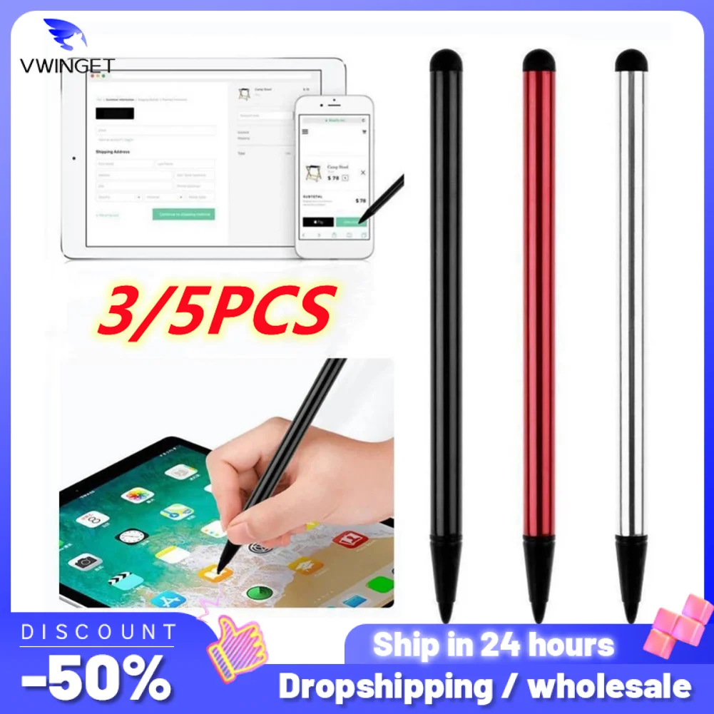 3/5PCS 2 In 1 Universal Phone Tablet Touchscreen Pens Capacitive Pencil For Ipad Tablet Laptop Pen