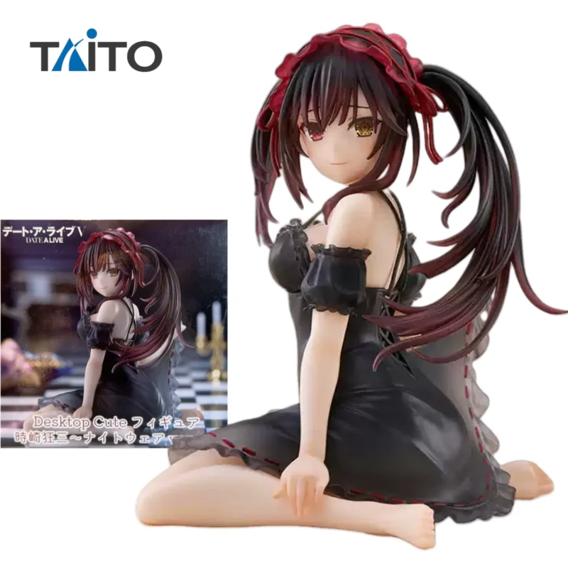 

In Stock Original TAITO Desktop Cute DATE A LIVE Tokisaki Kurumi Pajamas Anime Figure Model Collection Desktop Ornaments