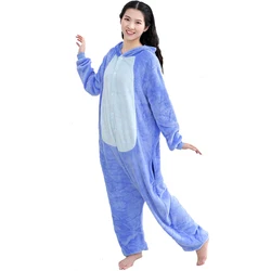 Winter Flannel Warm Pajamas Set For Women Men Onepiece Pajamas Suit Kigurumi Animal Onesies Halloween Christmas Cosplay Costumes