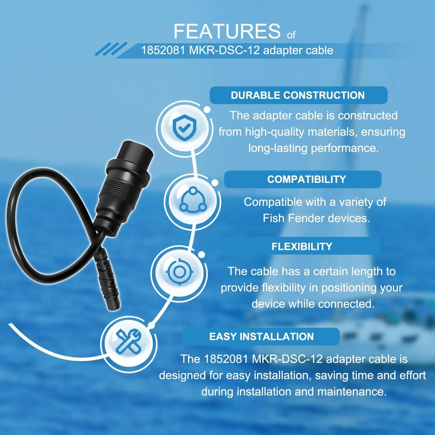 1852081 Câble adaptateur MKR-D - Fish Finder Cable avis et prix