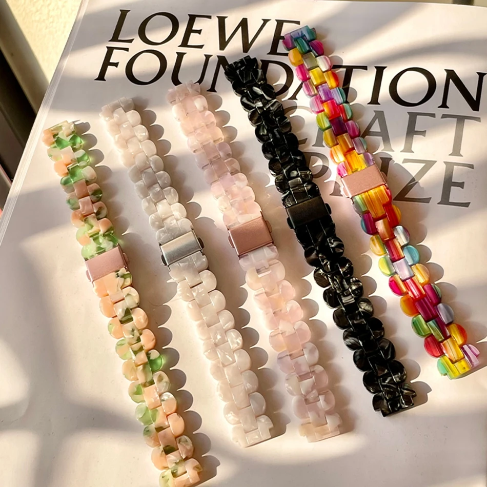 สายนาฬิกาสำหรับ Xiaomi Mi band 8 7 6 5สายรัดข้อมือทำจากเรซินสุดหรูเคสนาฬิกาโลหะแฟชั่นสำหรับ miband 5 6 4 3 watchband Correa