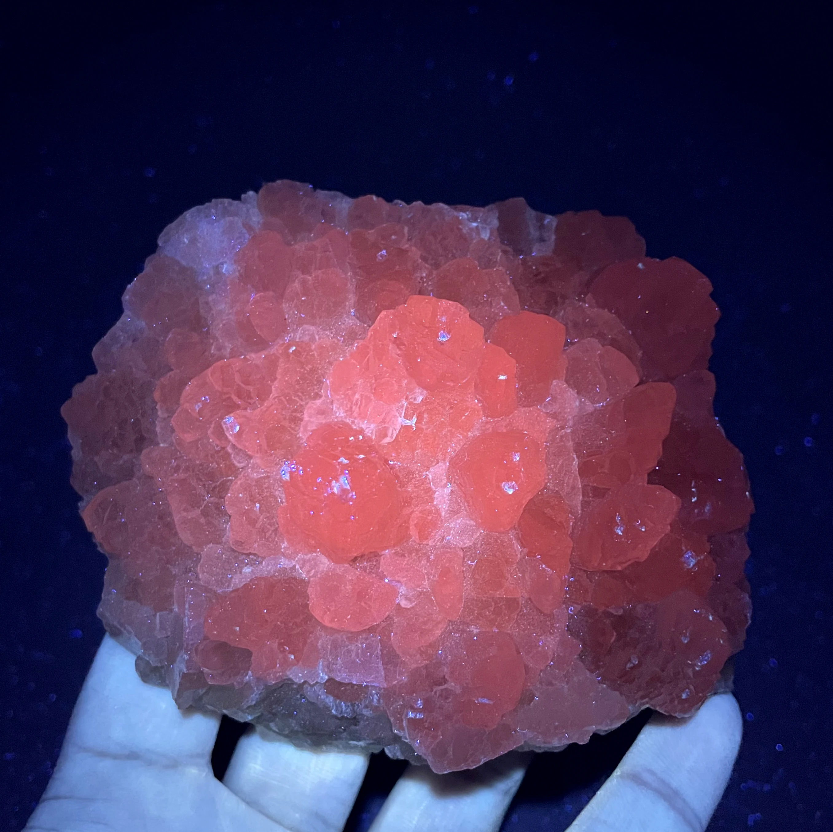 

BEST! 100% natural Fluorescent calcite mineral specimen stones and crystals healing crystals quartz