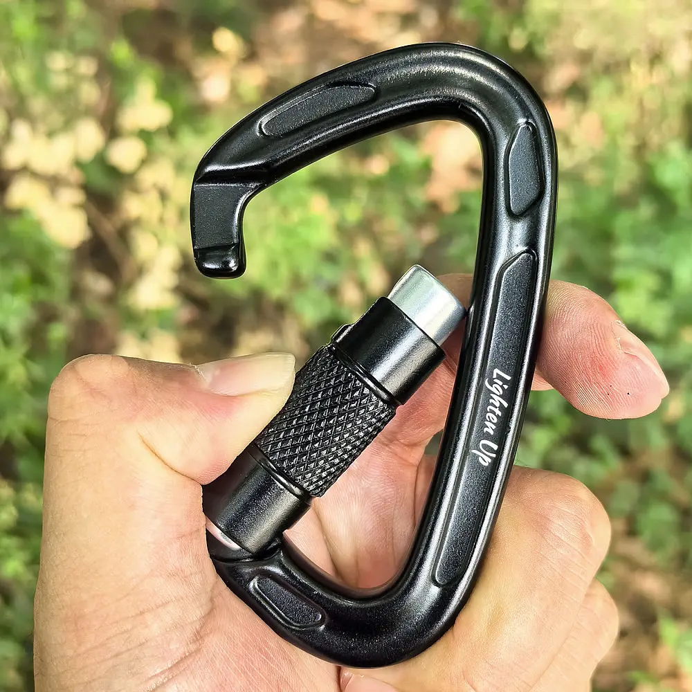 2/5PCS 24KN Outdoor Professionelle Karabiner 7075 Luftfahrt Aluminium Sicherheit Automatische Sperre Mit Zertifikate CE/UIAA – Detail 9