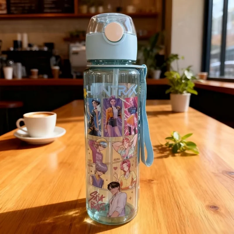 700 مل كوب KPop Demon Hunters Gradient Straw (750 مل) | محمول للمشي لمسافات طويلة، - حرف A-Z Girl، محمول عالي السعة | استخدام في الهواء الطلق #2