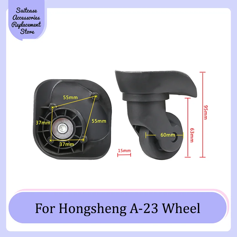 

For Hongsheng A-23 Smooth Silent Shock Absorbing Wheel Accessories Wheels Casters Universal Wheel Replacement Suitcase Rotating