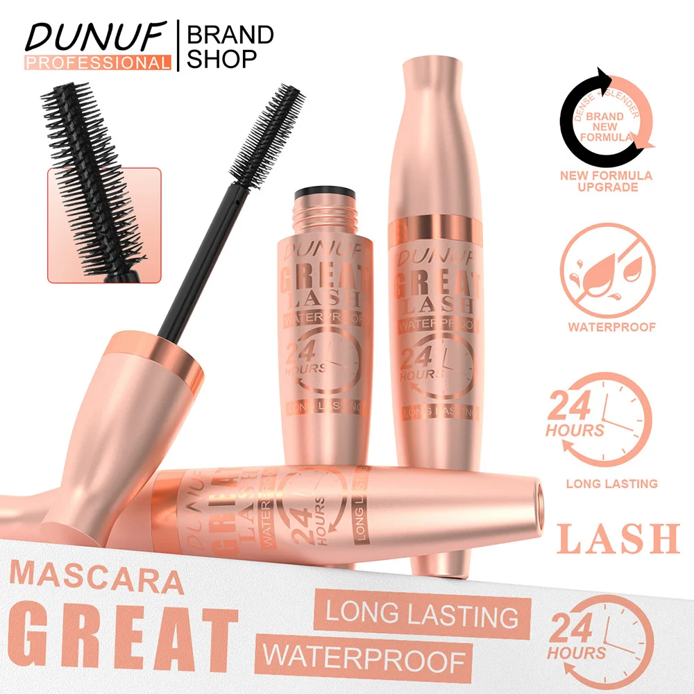 Waterproof and sweatproof mascara thick and long without smudging and slimming.