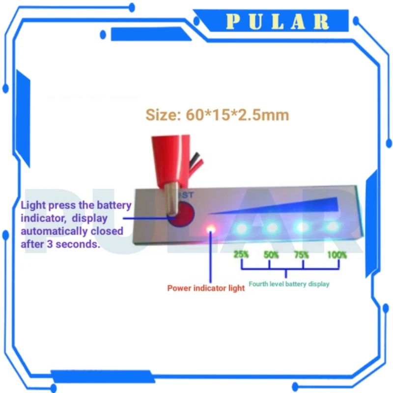 1S 2S 3S 4S 5S 4.2V-21V batteria al litio Li-po indicatore di capacità agli ioni di litio scheda PLR Display di alimentazione carica Tester LED