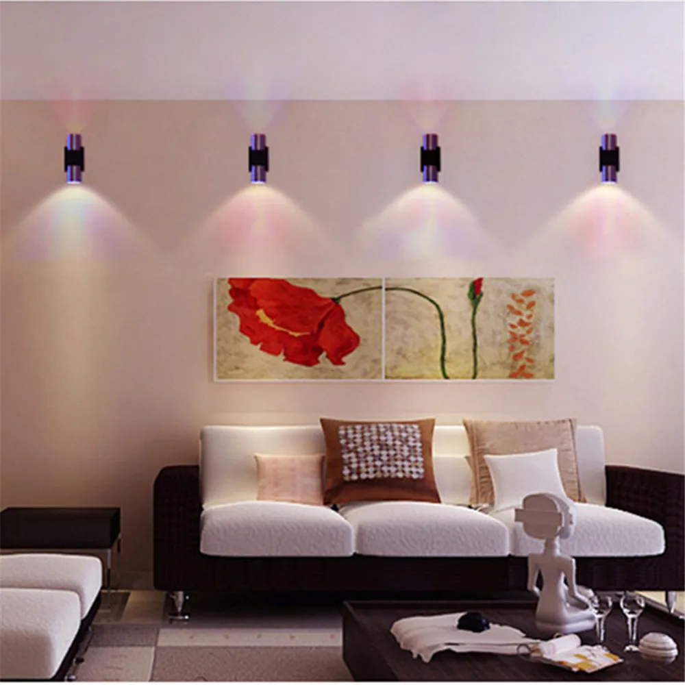 Imagem -06 - Luz de Parede Led Dual-head Sconces Lamp Hall Corredor Escada Leitura do Quarto Iluminação Interior 6w ac 85265v Moderno