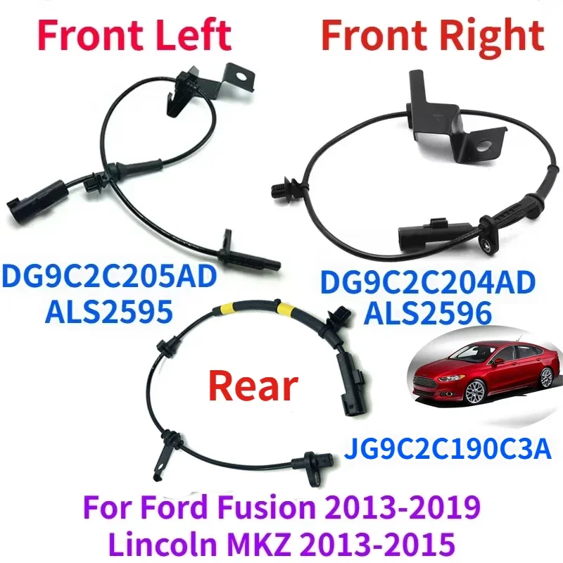 

ALS2595 DG9C2C205AD DG9C2C204AD JG9C2C190C3A Car ABS Wheel Speed Sensor For Ford Fusion 2013-2019 Lincoln MKZ 2013-2015 ALS2596