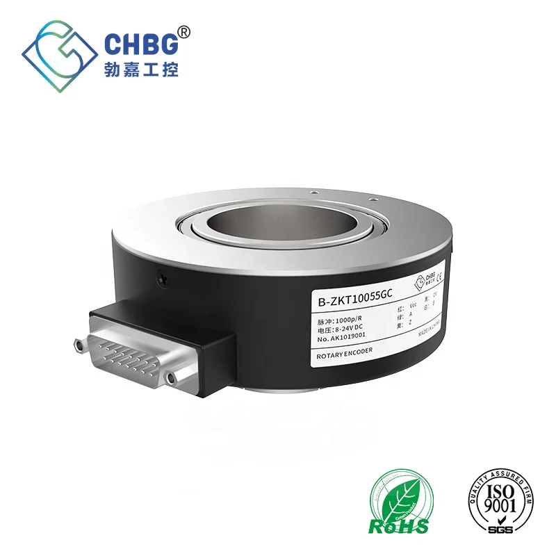 CHBG optical encoder outer diameter 100mm, shaft diameter 30/45/55mm IP65 Incremental hollow shaft rotary optical encoders