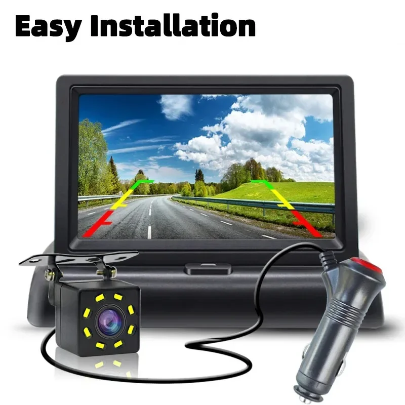 

Easy Installation 4.3"5" Car Rear View Backup Camera LCD Monitor for Vehicle Van Night Vision Reverse Video Parking System