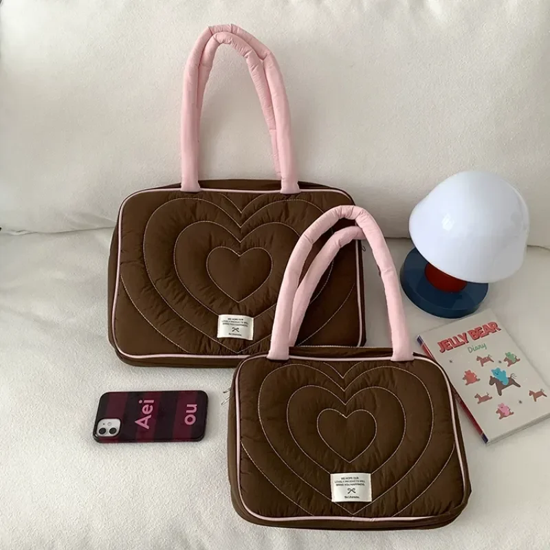 Korean Style Large Capacity Cute Laptop Shoulder Bag 11/13/14/15/15.6 Inch Lightweight Commute Notebook Protective Carrying Bag