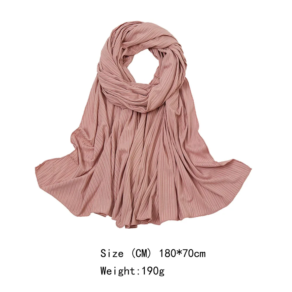 10 colori maglia di cotone a coste Hijab maglia elastica sciarpa Jacquard scialle donne musulmane foulard turbante avvolgere la testa 180*70cm