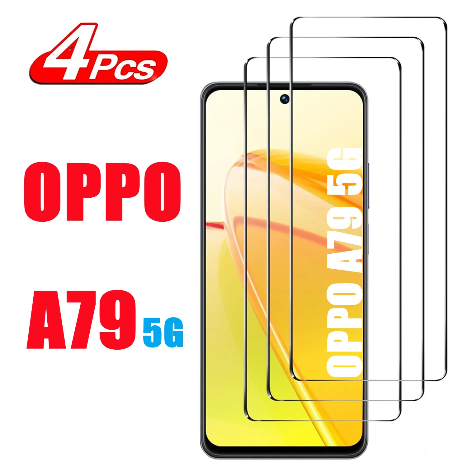 

2/4 шт. закаленное стекло для OPPO A79 5G, защитная пленка для экрана
