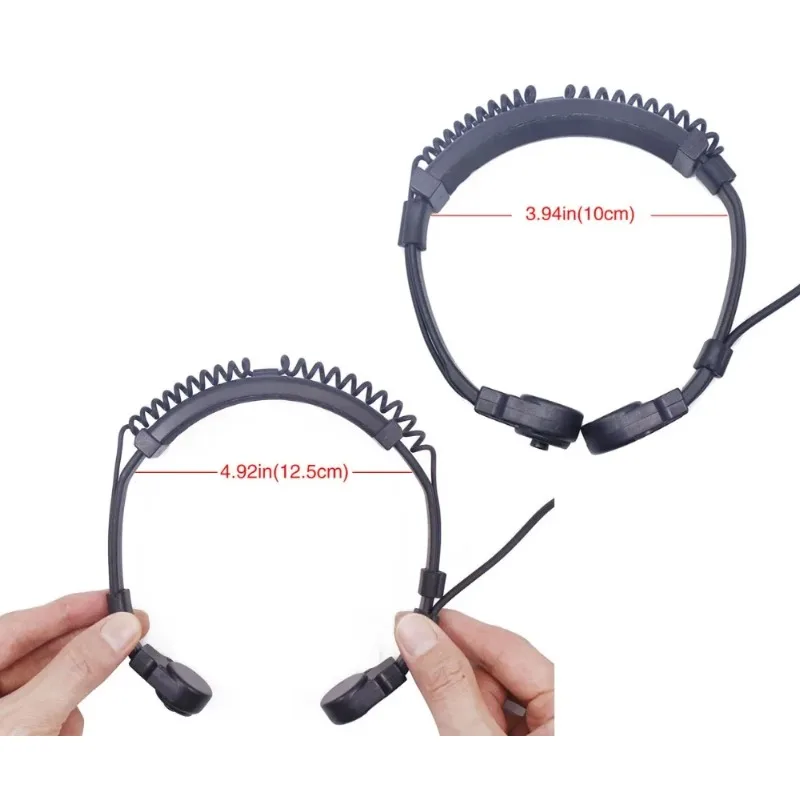 Наушники MIC PTT, выдвижная регулируемая акустическая гарнитура для горла для Baofeng UV-5R BF-888S UV-21 PRO Quansheng UV K5 K6