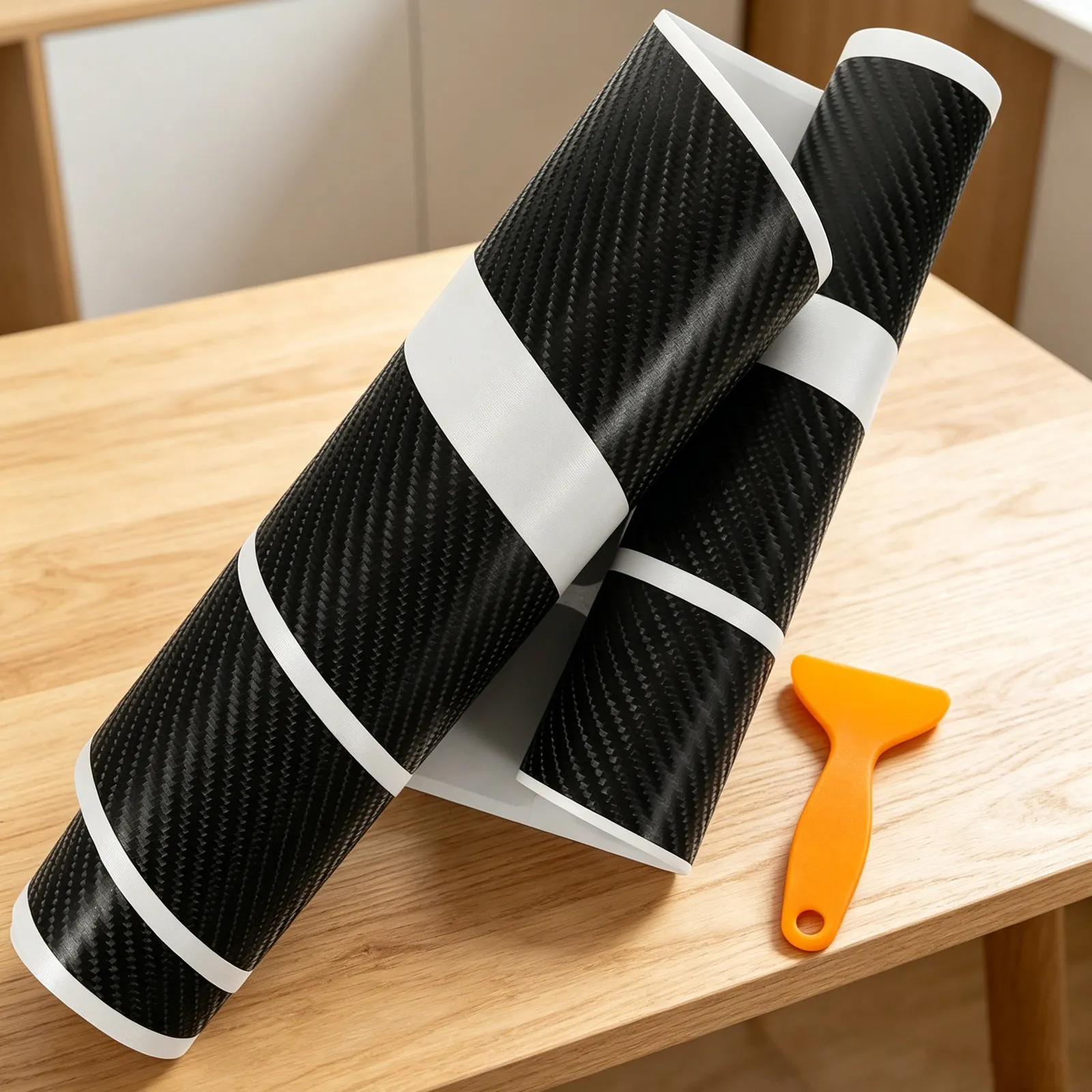 5Pcs Universal Car Door Sill Protector Carbon Fiber Sticker Vehicle Door Threshold Protector Anti Scratch Water Oil Dirt