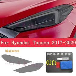 For Hyundai Tucson 2017-2020 TPU Car Exterior Headlights Anti-Scratch Protective Film Headlamps Repair Sticker Accessories Refit