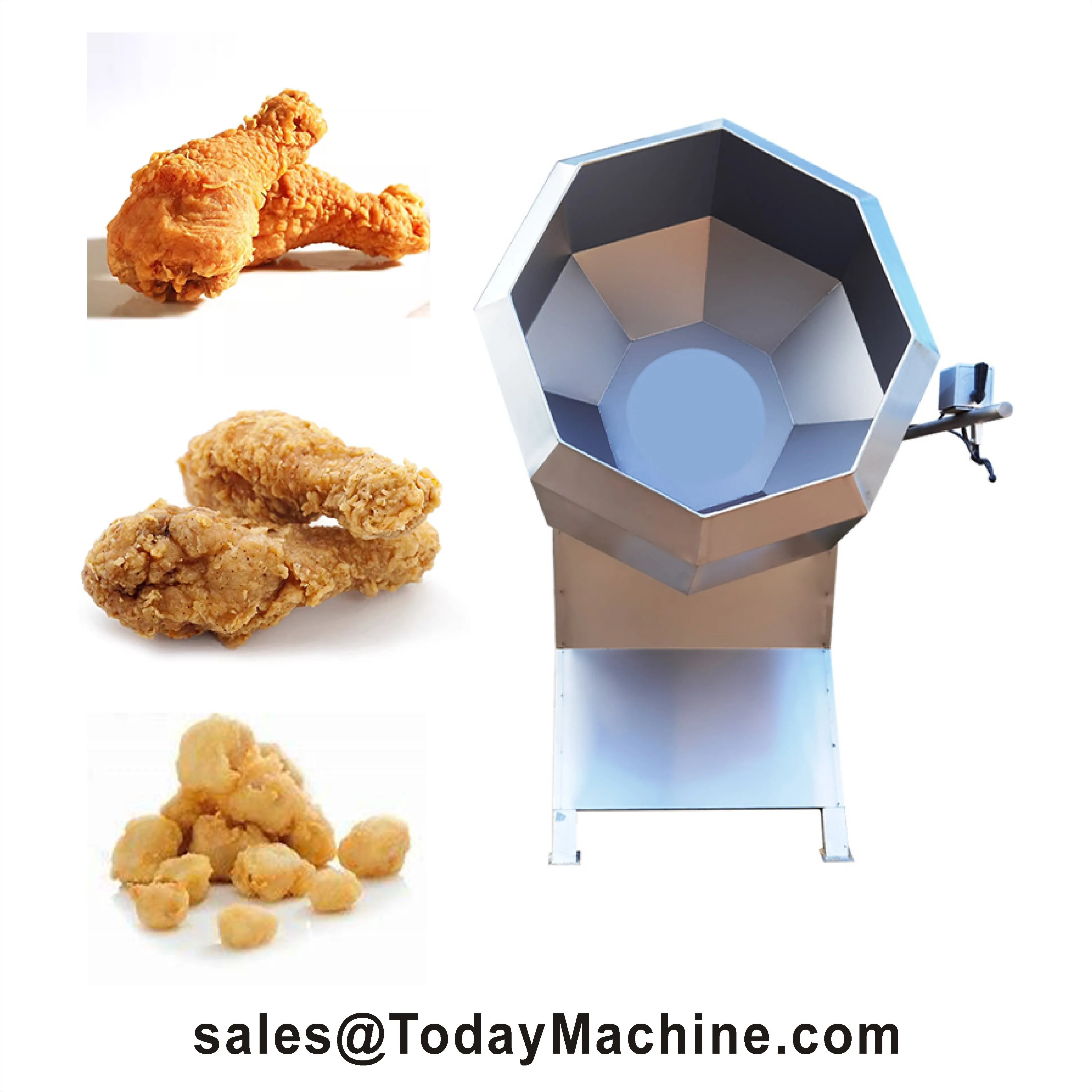 Stainless Steel Octagonal Food Mixer Commercial Seasoning Machine for Snack Food Flavoring Production