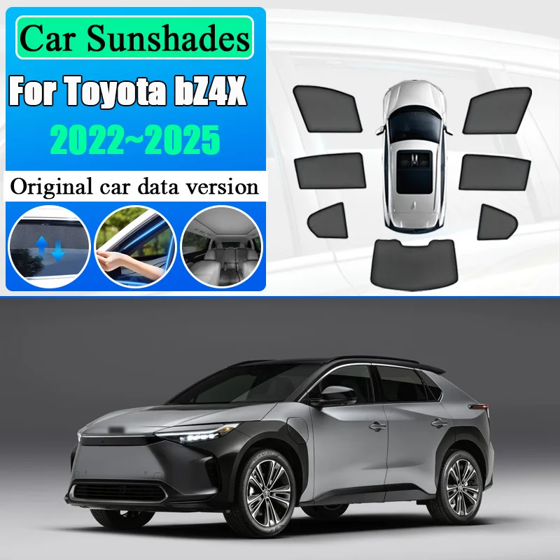 

Heat insulation For Toyota bZ4X 2022 2023 2024 2025 Windshield Side Window Magnetic Sunshade Car Mesh Sun Shades Accessories