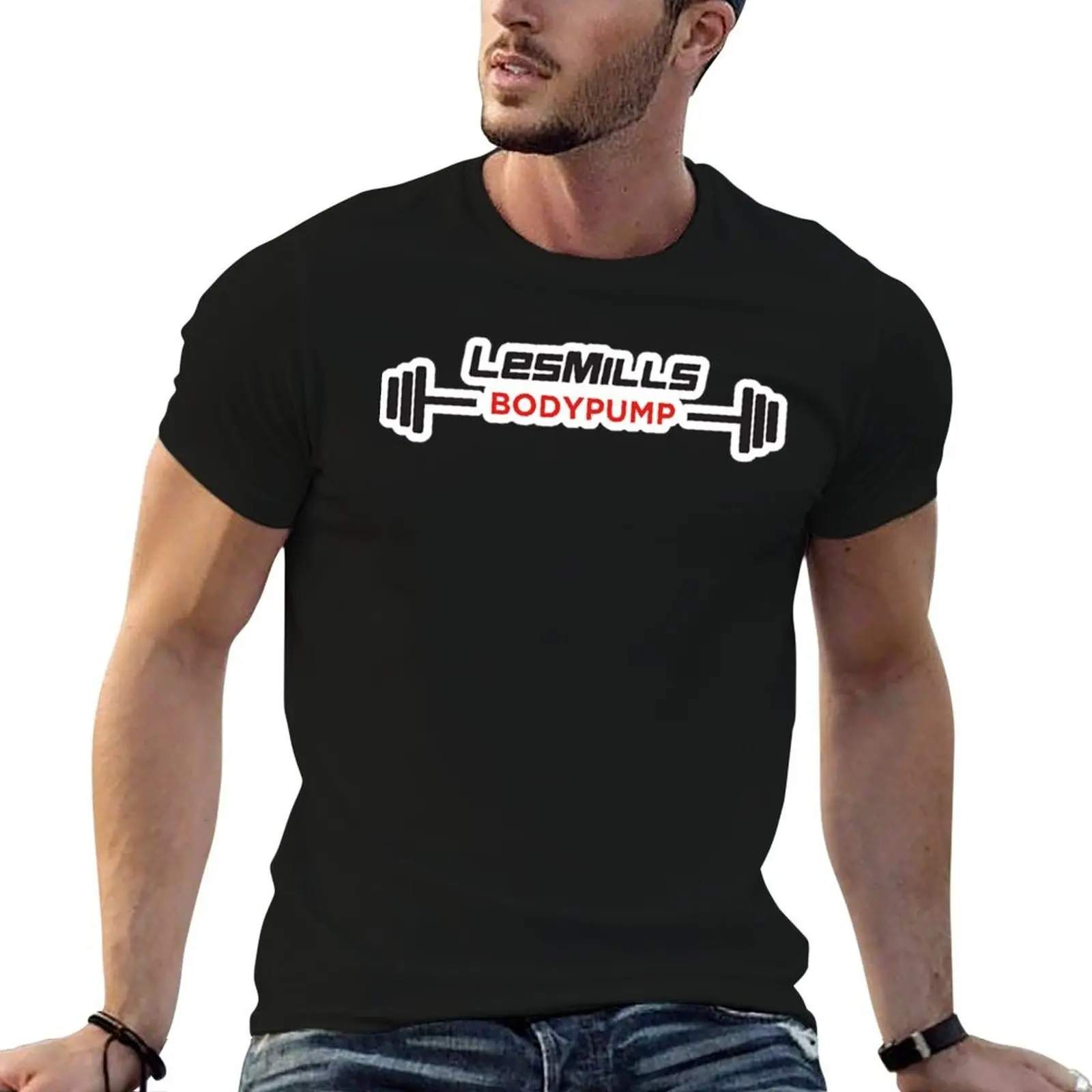 

Lesmills bodypump T-Shirt man t shirt cotton t shirts designer black cotton t-shirt plain for man package T-shirt