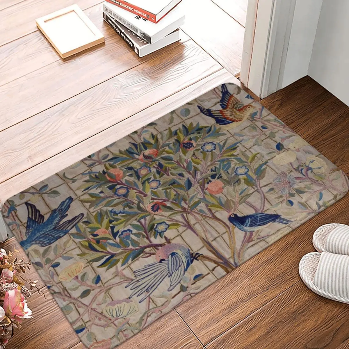 William Morris Kelmscott Trellis Embroidery Anti-slip Doormat Floor Mat Durable Carpet Rug for Home Living room Footpad Mats