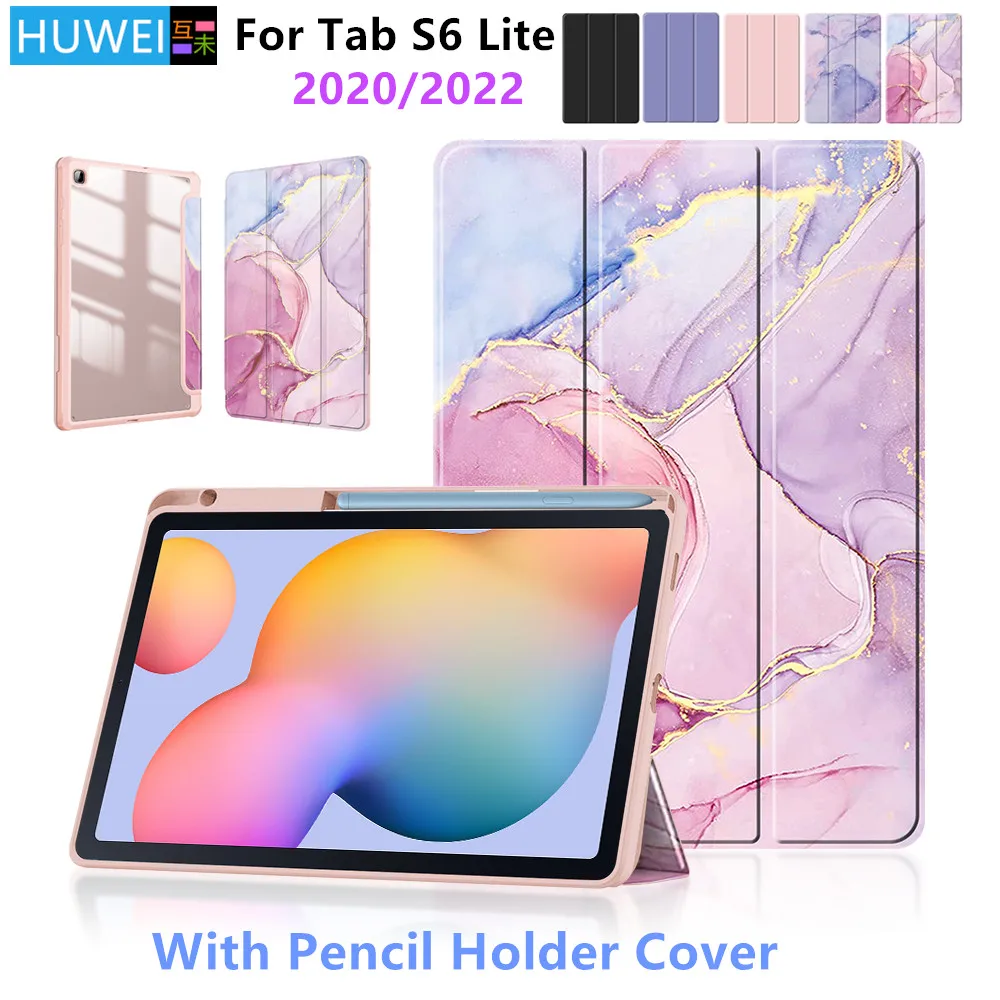 Case For Samsung Galaxy Tab S6 Lite 10.4 Inch 2024 2022 2020 SM-P610 P615 P613 P619 P620 P625 Stand Cover Pencil Holder Funda