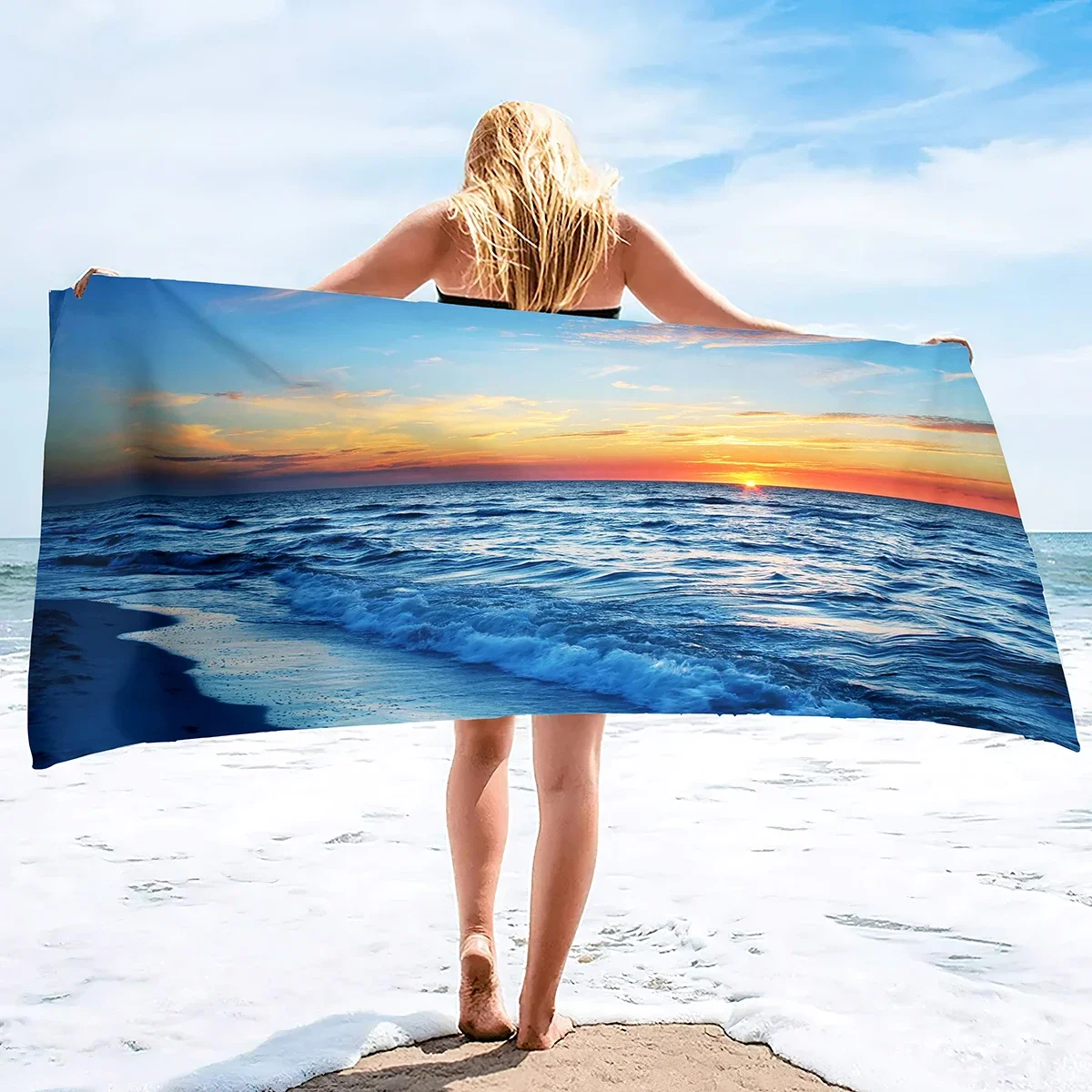 

Oversized Ocean Beach Towel,Lightweight Microfiber Clearance Blanket,Quick Dry Sand Free Pool Swimming Bath Travel Towels