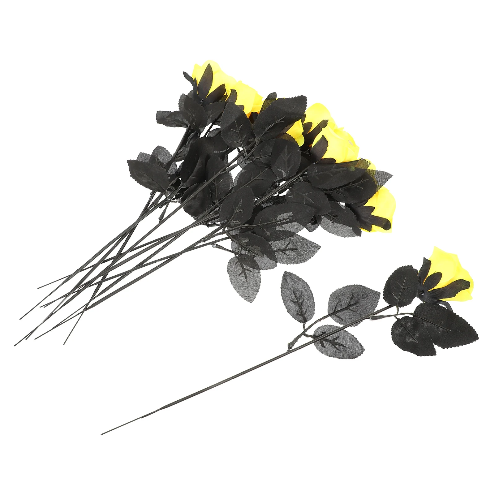 

10pcs Skullhead Rose Fake Halloween Decoration Artificial Stem Flowers Roses for Room Party StoreHaunted House Photos Props