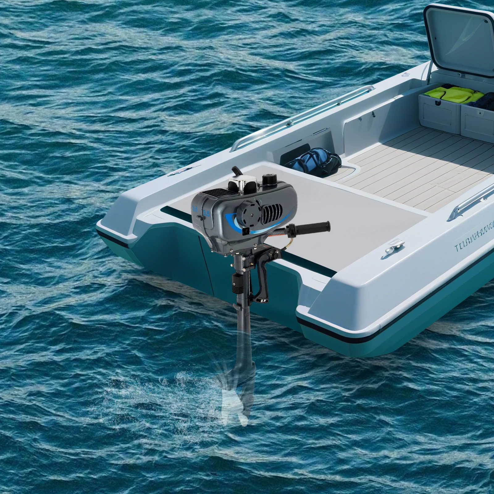 

Bymaocar 2-тактный подвесной двигатель из алюминиевого сплава, комплект бензиновой версии, короткий вал, полувоздушное охлаждение, полуводяное охлаждение, низкий уровень шума