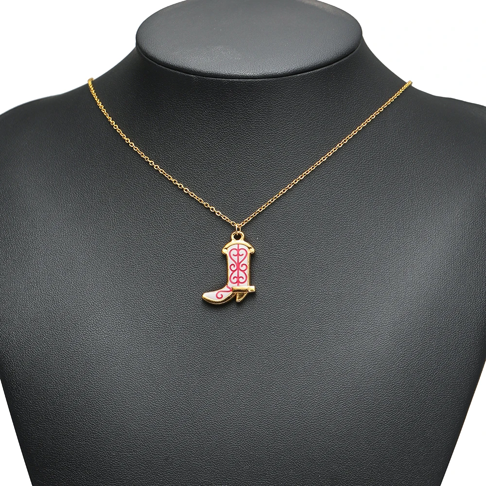 4 Stück Edelstahl-Emaille-Schuhanhänger mit Zirkonia, Halskettenanhänger für DIY-Schmuckherstellung, Armbänder, Fußkettchen und Accessoires – Detail 5