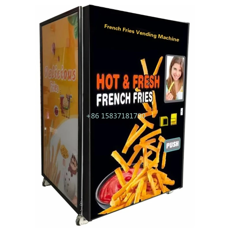 French Fries Vending Machine Automatic French Fry Auto Maker Customized Sticker OEM Chicken French Fries Chips Vending Machine