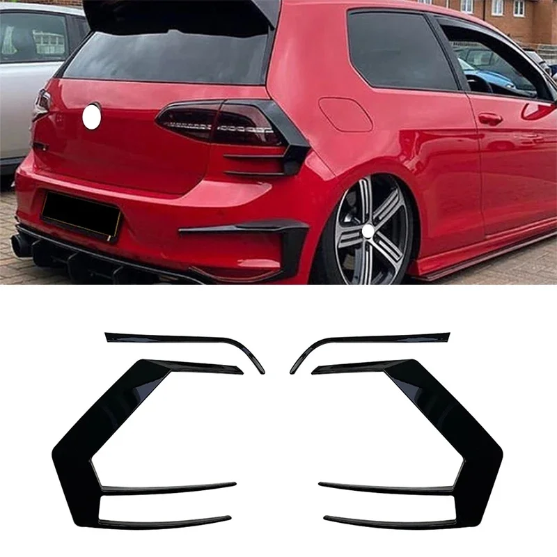 

New! Rear Bumper Splitter Spoiler Air Vent Cover Spoiler For Volkswagen Golf 7 MK7 GTI R R400 2012-2015 Body Kits Tuning