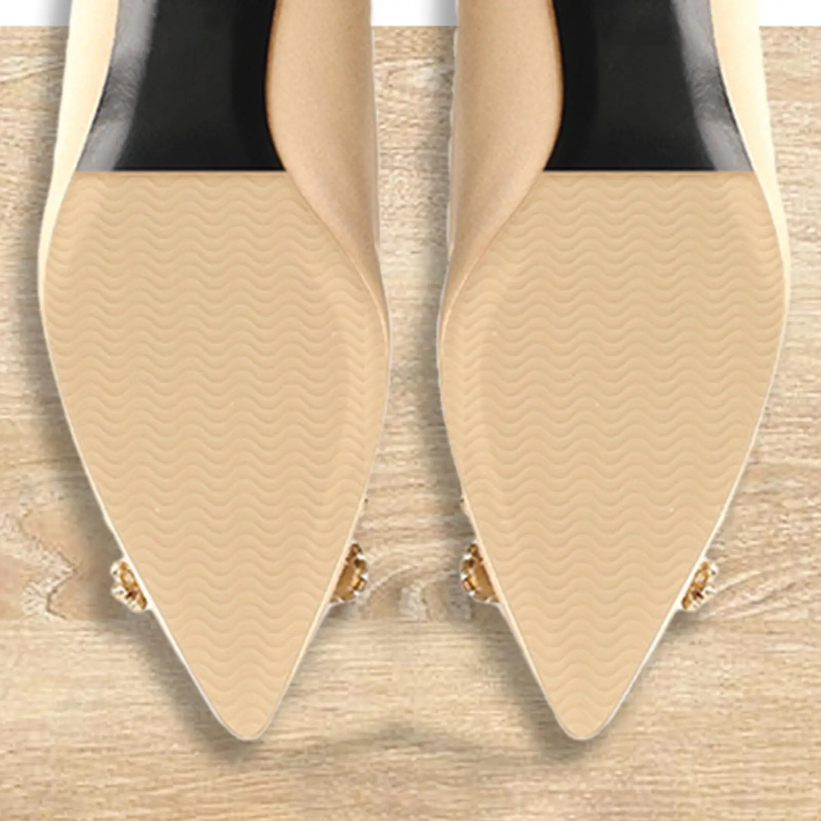 2 patchs de réparation de semelles de chaussures en caoutchouc, protection de semelles antidérapantes, semelles intérieures abricot