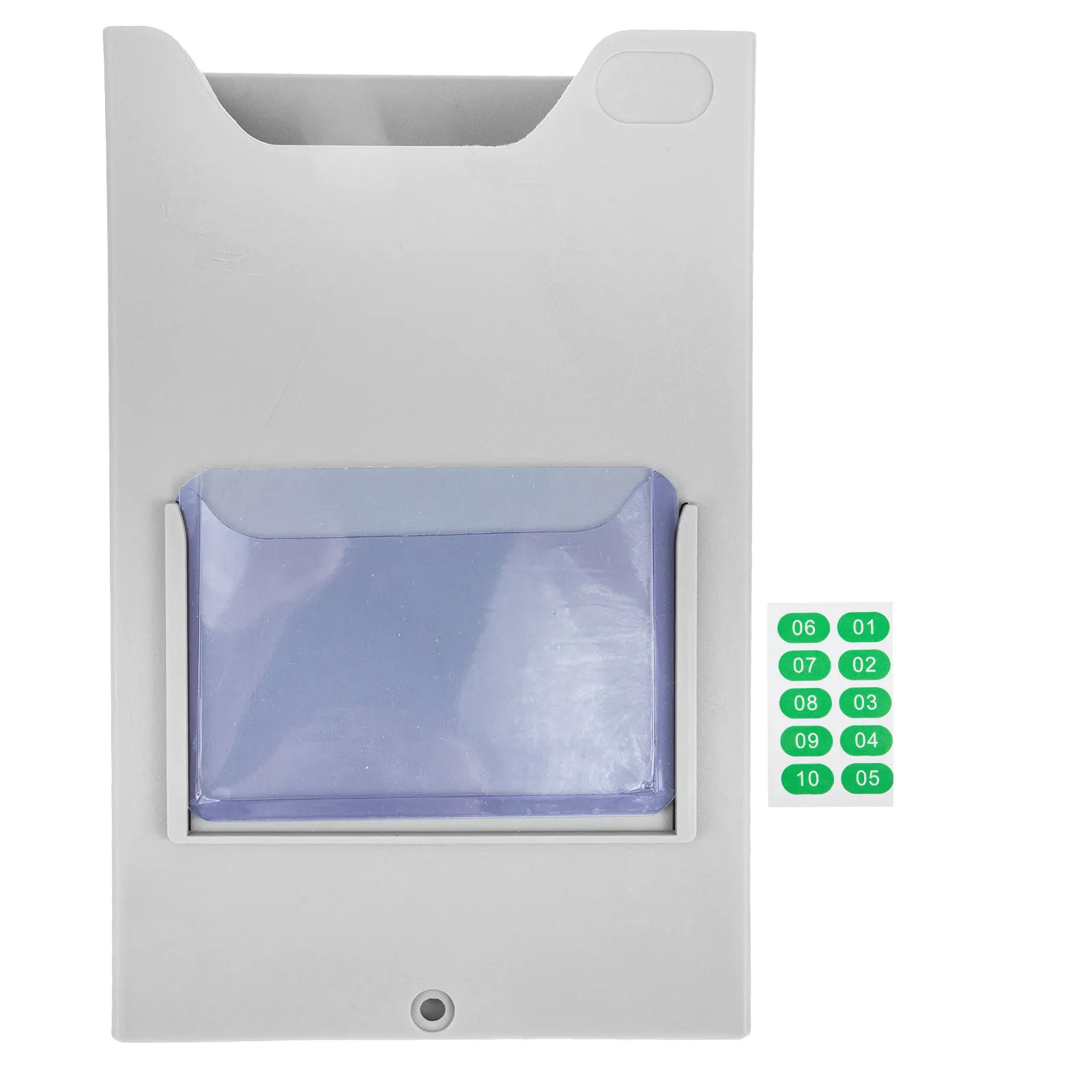 頑丈なプラスチック製カードラック、多段ポケット付き、勤怠カード、タイムカード、タグ、倉庫、工場、オフィスでの使用に最適