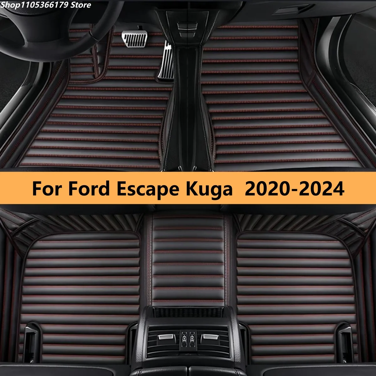 

Car Floor Mats For Ford Escape Kuga 2024 2023 2022 2021 2020 Car Foot Matts Rugs Vehicle Front Rear Row Full Set Carpet Pads